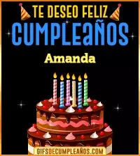 GIF Te deseo Feliz Cumpleaños Amanda